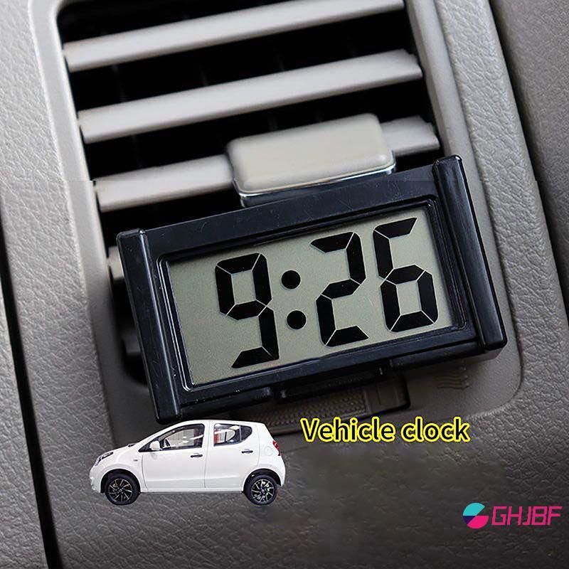 GHJBF] Mini Car Dashboard เชื่อม Clo Vehicle Self-Adhesive พร้อม LCD Time Day Display คอเต่าเดิม นาย