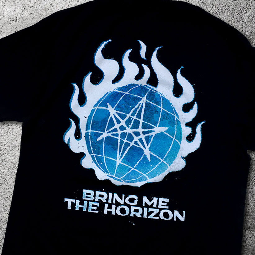 เสื้อยืด Globe Black - เสื้อเสื้อยืด Bring Me the Horizon