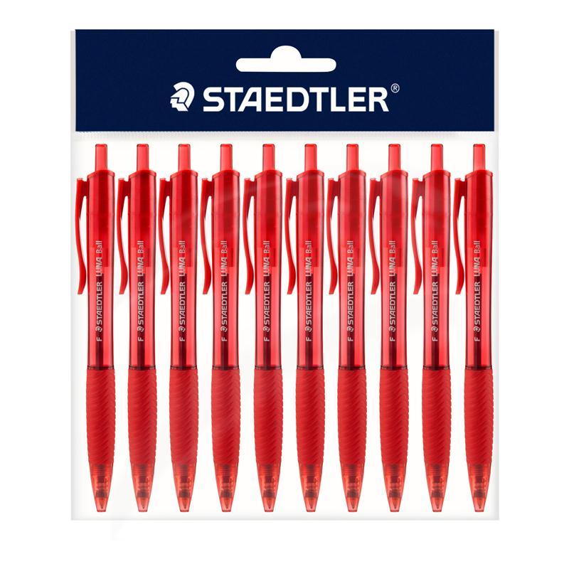 STAEDTLER ปากกา รุ่น Luna Rite Clic 4274 สีแดง ขนาด 0.7 มม. (10ด้าม)