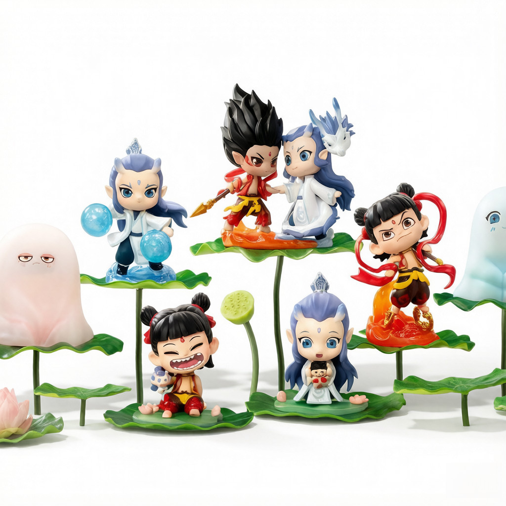 P POPMART Nezha Natural Bond Series เครื่องประดับอินเทรนด์เล่นกล่องตาบอดเครื่องประดับ