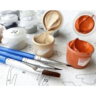 (พร้อมส่ง) ภาพระบายสีตามตัวเลข แบบขึงเฟรมไม้ ขนาด30x30cm, 30x40cm, 40x40cm งานศิลปะ DIY painting by numbers ภาพตกแต่ง