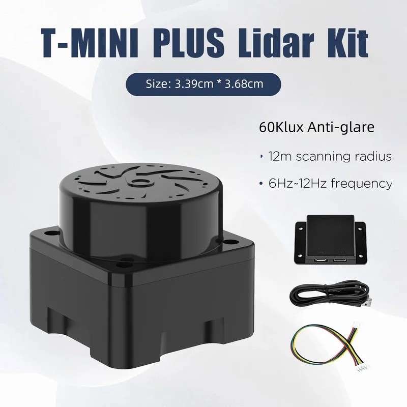 T-MINI-Plus Lidar Scanner 360°TOF Ranging 12M 3D Sensor Kit รองรับ ROS1 ROS2 ROS หุ่นยนต์ Raspberry 