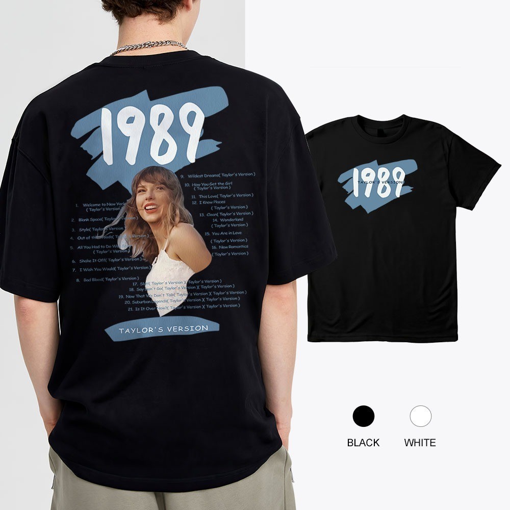 สินค้าพร้อมส่ง  TAYLOR SWIFT SHIRT - 1989 ALBUM High quality pure cotton thick cloth T-shirt COD