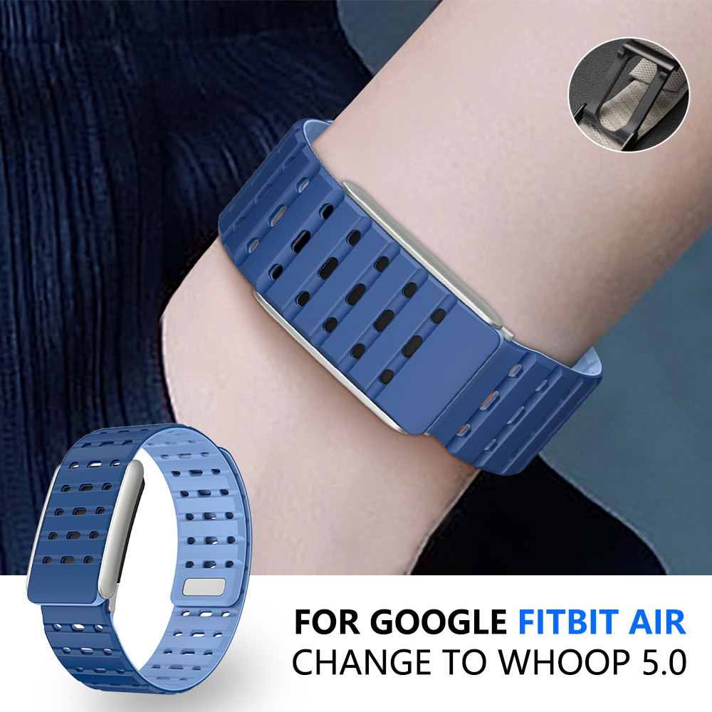 สายนาฬิกาซิลิโคนสําหรับ Google Fitbit Air เปลี่ยน To Whoop 5.0 กีฬาสร้อยข้อมือยางสายรัดข้อมือวงแม่เหล็กสําหรับผู้หญิงผู้ชาย