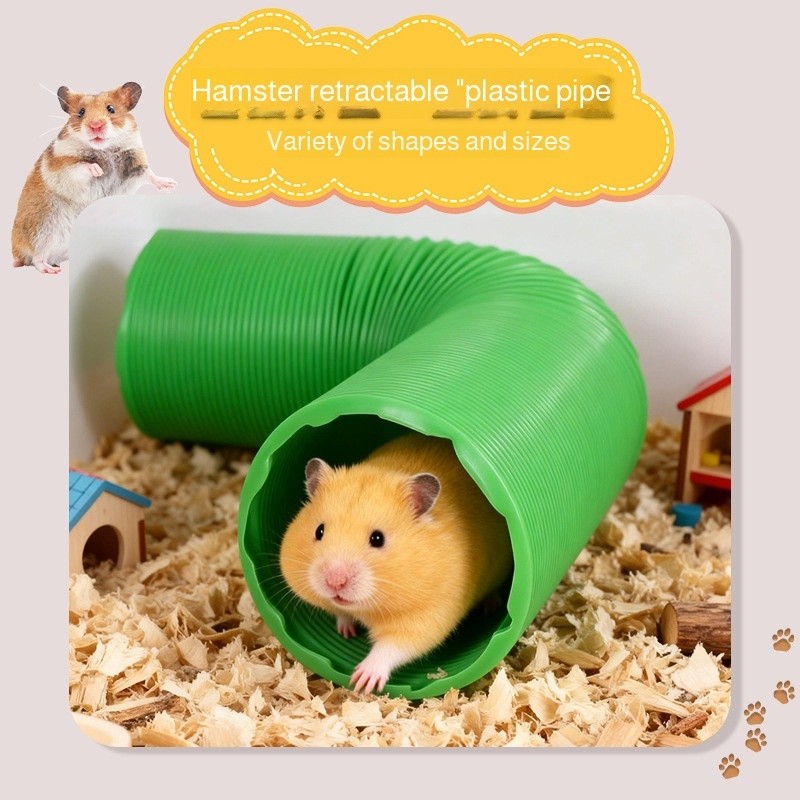 ของเล่นหนูแฮมสเตอร์ ท่อยืดหยุ่นDIY อุโมงค์สัตว์เลี้ยง กระต่าย ชินชิล่า ทางเดินสัตว์เล็ก ประกอบเองได้ ปรับความยาว