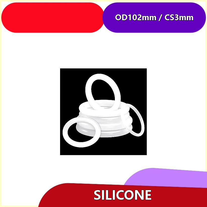 ซิลิโคน O-Rings CS3mm*OD102-300mm ซีลกันน้ําสําหรับอุตสาหกรรมและใช้ในบ้าน 2.แอลเอ็มเอฟ