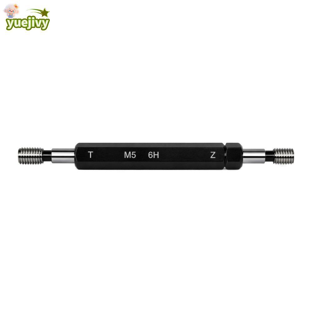 YUEJIPH เครื่องวัดเกลียว, M5x0.8 สีดําปลายคู่เครื่องวัดด้าย, ทนทาน 6H Tolerance วัสดุเหล็กเมตริกวัดด
