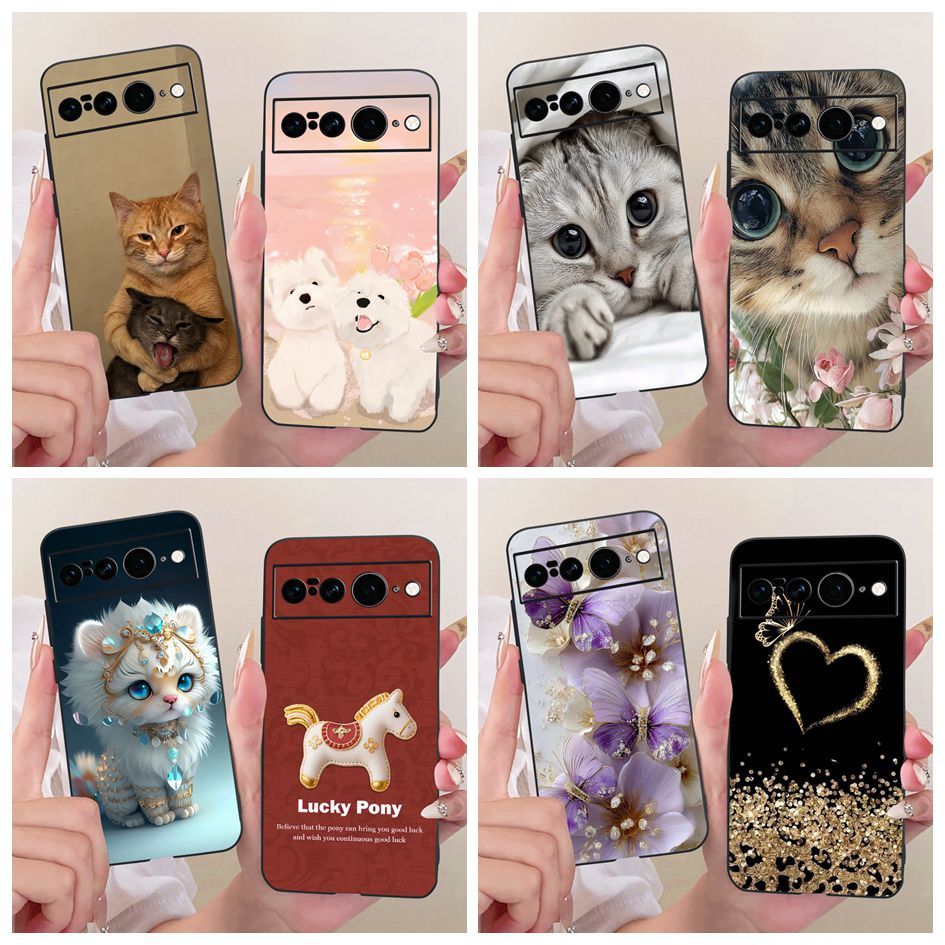 ปลอกสําหรับ Google Pixel 7 GVU6C GQML3 GO3Z5/พิกเซล 7 Pro GP4BC GE2AE GFE4J เคสโทรศัพท์น่ารักการ์ตูน