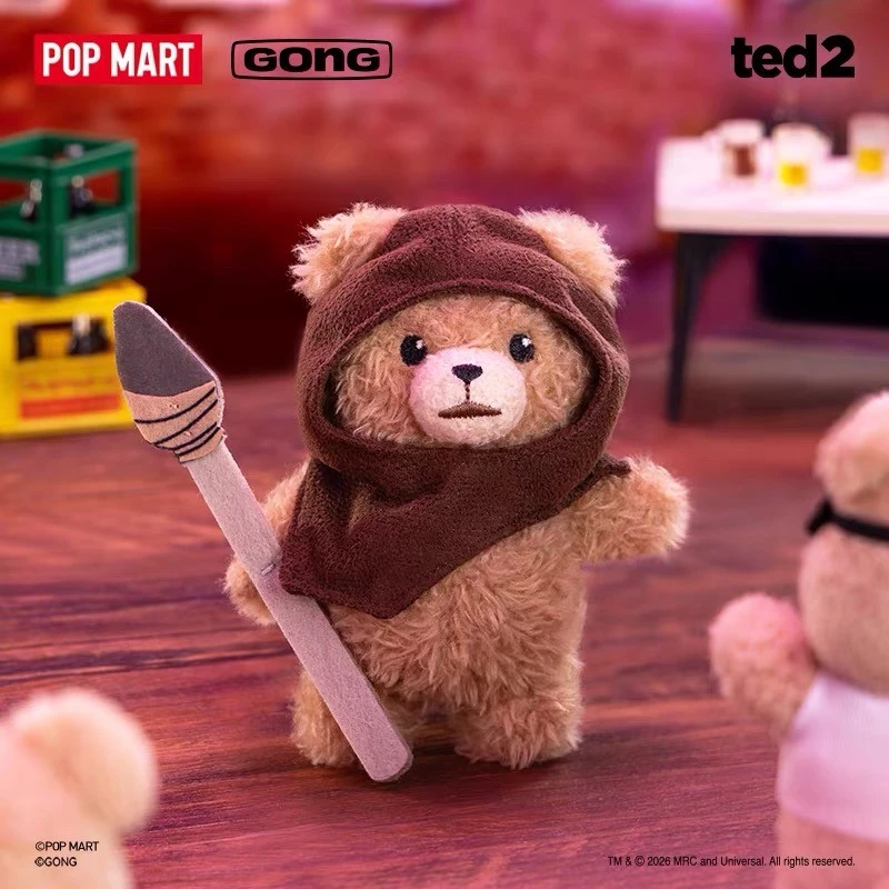 POPMART POPMART Resonance < Ted2 > ตุ๊กตาหมี Baby Ted Movable Plush Pendant Mystery Box