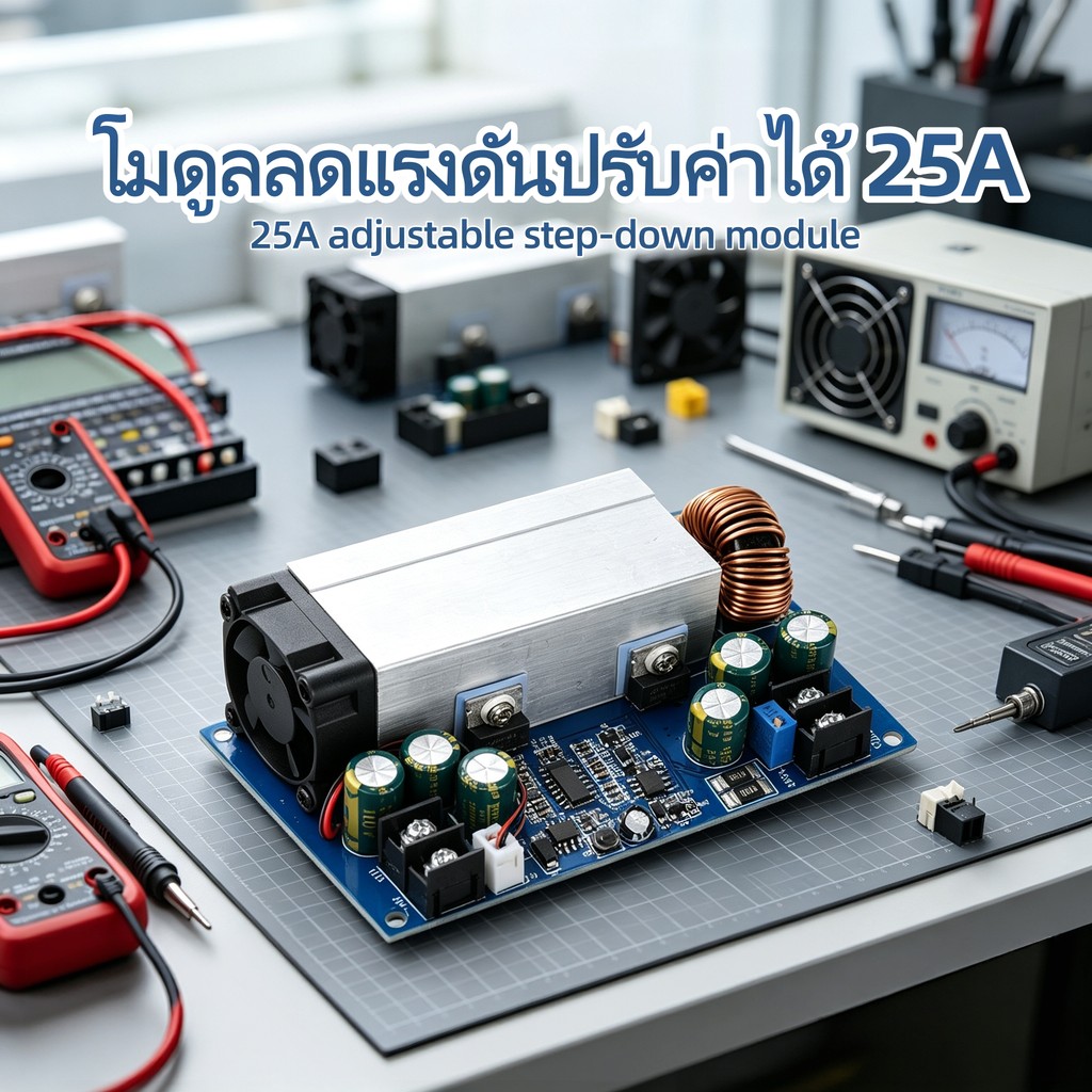 โมดูลสเต็ปดาวน์ DC-DC 600W 25A ป้อน 12-75V ปรับเอาท์พุต 5-48V บัคคอนเวอร์เตอร์ แปลงไฟ