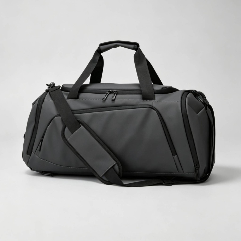 Travel Duffel Bag โครงสร้าง Duffel Bag พร้อมช่องรองเท้าหลายกระเป๋าแบบพกพา