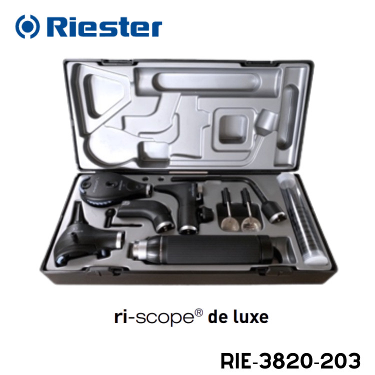Riester ri-scope Deluxe ชุด.ตรวจ ตา หู คอ จมูก L3 Otoscope/ L2 Ophthalmoscope, LED 3.5V [1 Year Warr