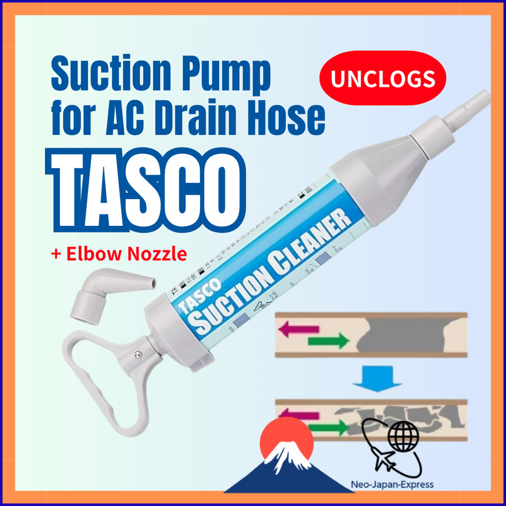 ปั๊มดูดท่อน้ำทิ้งแอร์ TASCO TA918SX ที่ทะลวงท่อน้ำทิ้งเครื่องปรับอากาศ ปั๊มมือ พร้อมหัวข้องอ แบรนด์ญ