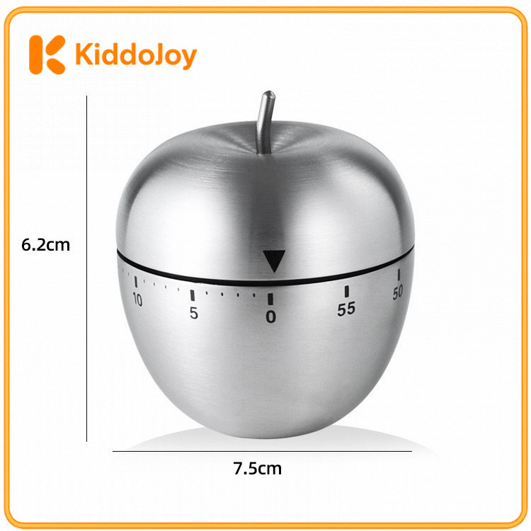 ในสต็อก vStainless Steel Learning, Kitchen Timer, Egg & Apple Timer, Mechanical Reminder Counting Ti