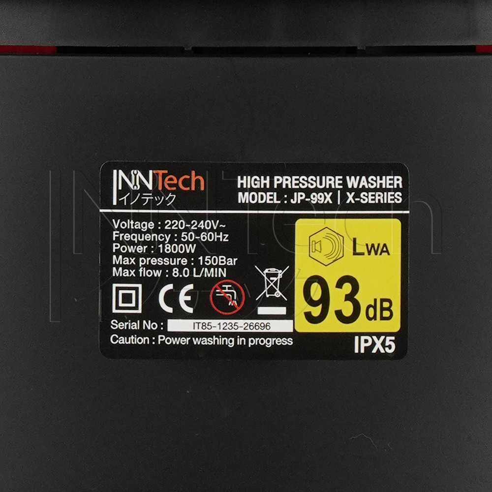 InnTech เครื่องฉีดน้ำแรงดันสูง 150 บาร์ 1800 วัตต์ รุ่น รูปที่ 5