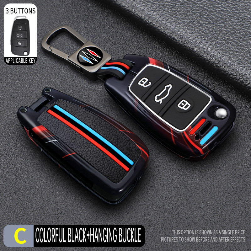 สังกะสีอัลลอยด์เรืองแสง Flip Key สําหรับ Audi A1 A3 Q3 Q7 TT TT TTS R8 S3 RS3 A4 A6 C5 C6, Night Glo