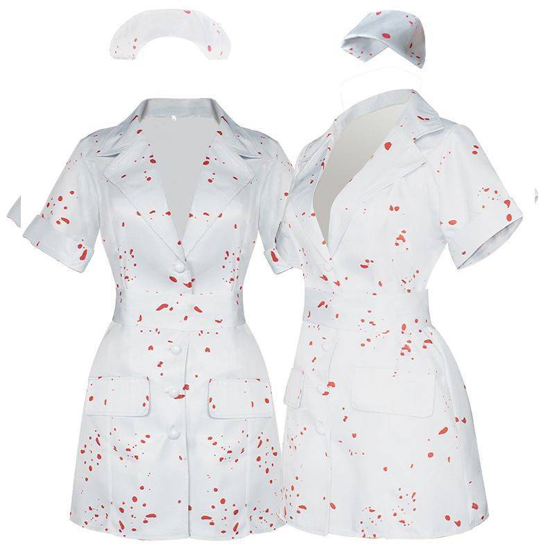 Silent Hill 2RE Female Nurse Cos Costume Horror Zombie Version Nurse Clothing Cos Costume wKmc