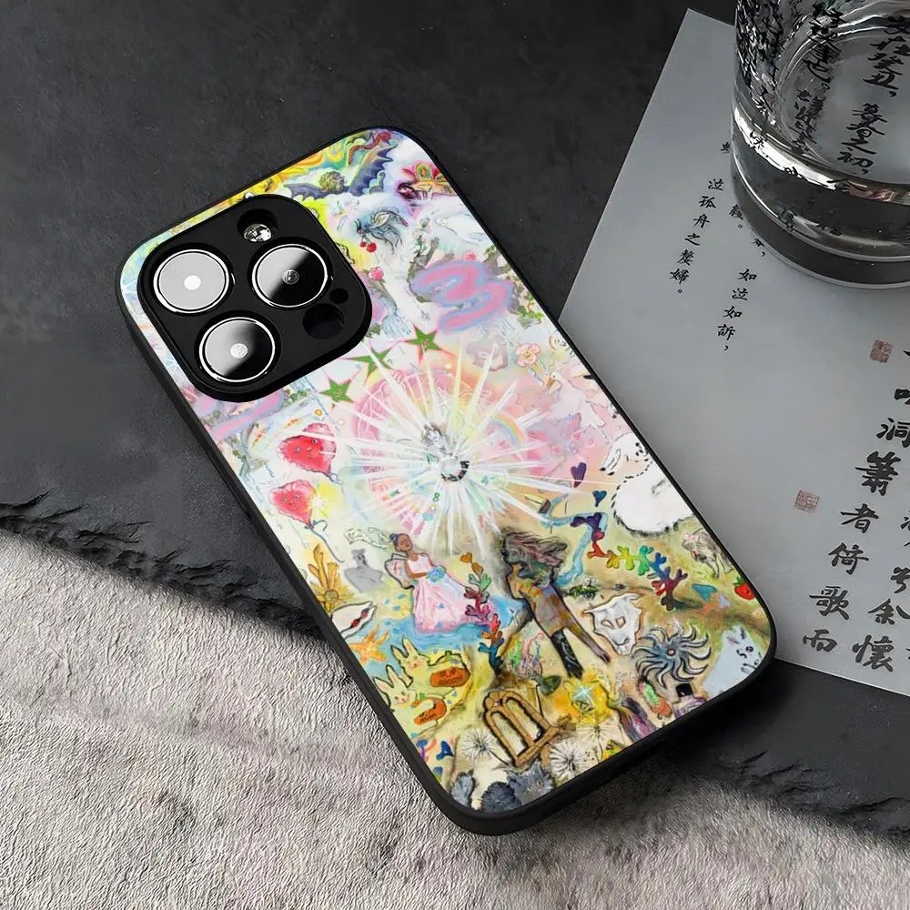 BK-1 Bladee 333 ท่อระบายน้ํา Gang IceDancer เคสโทรศัพท์กระจกนิรภัยสําหรับ IPhone 16 13 14 12 15 11 Pro Max Plus Mini X XR SE2020 Coque