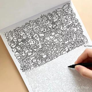 ลายกราฟฟิติออกแบบสวยงามสําหรับคัดลอกระบายสี สมุดวาดเขียนคลายเครียด 24 ลายน่ารู้