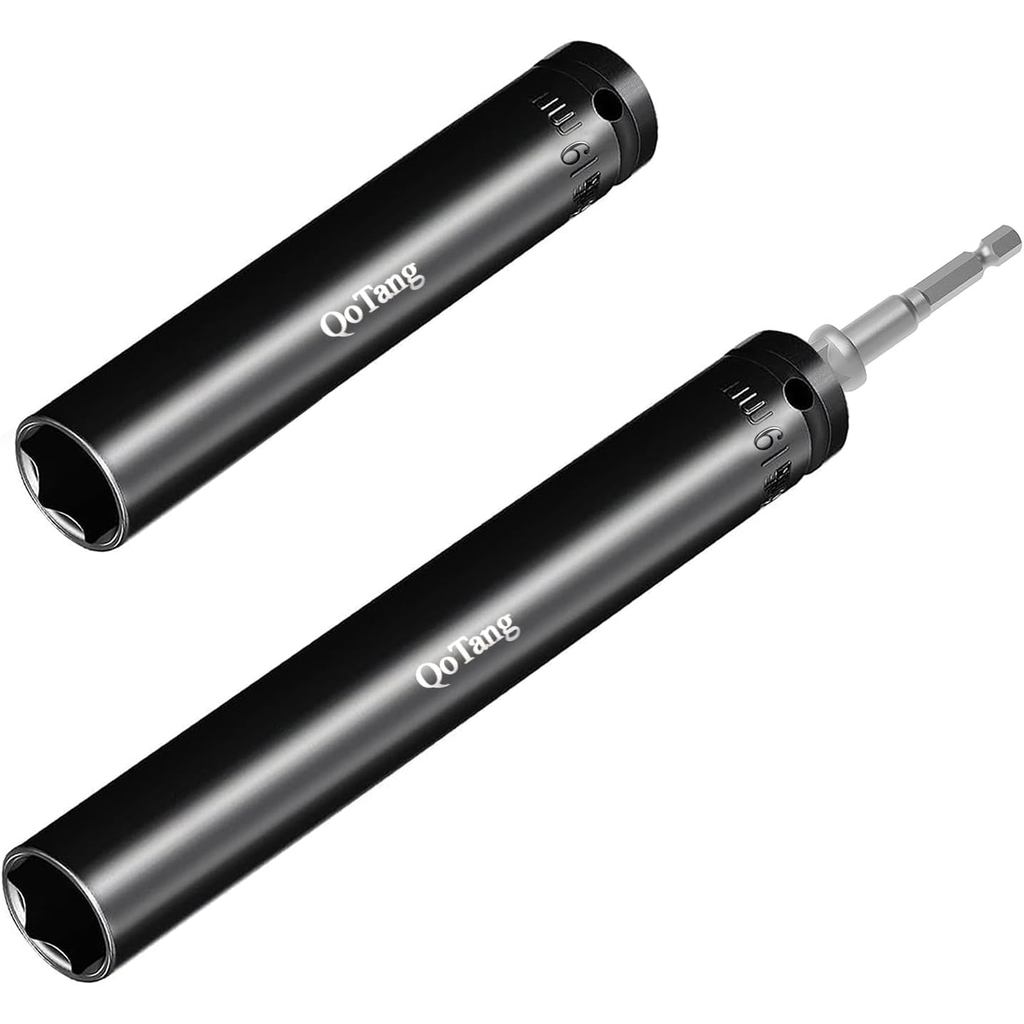 2 ชิ้น Power Nut Driver, Nut Runner Hollow Socket Long Bolt และ Ductwork Power Nut Driver สําหรับการ