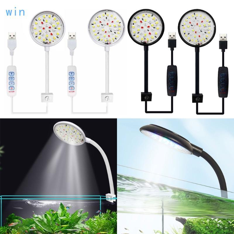 Win Aquariums ไฟ LED 7 5W พิพิธภัณฑ์สัตว์น้ําแสง LED คลิปปรับแสงได้