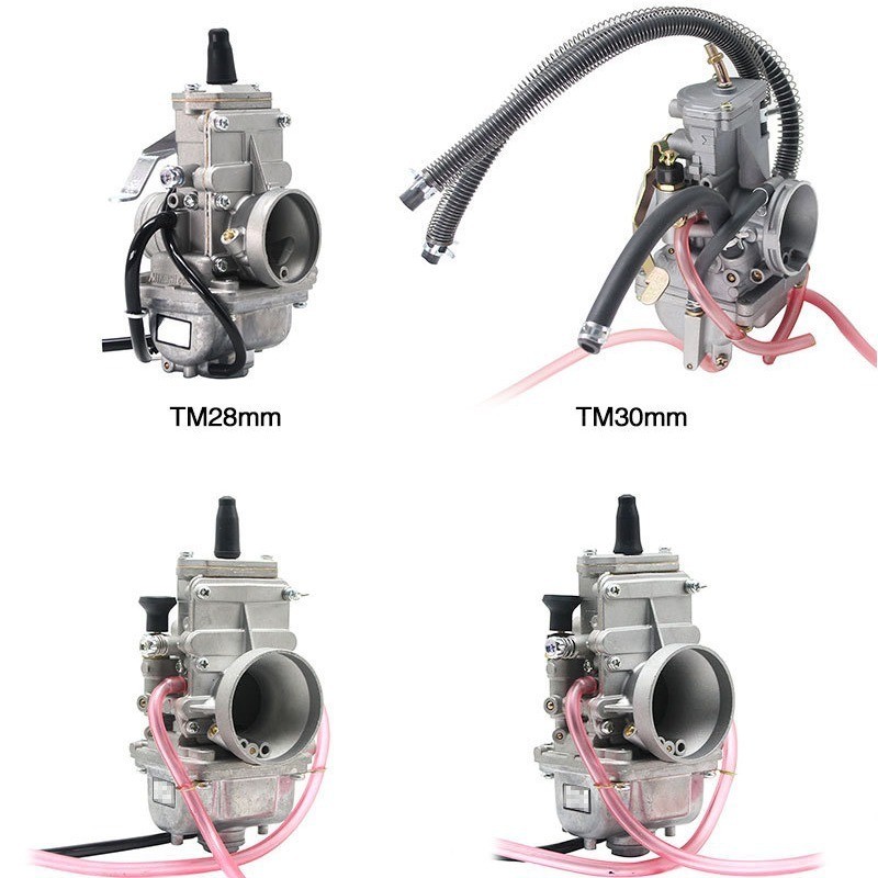 คาร์บูเรเตอร์มอเตอร์ไซค์ Mikuni FLAT SLIDE CARB VM TMX28 30 32 34 TM 24มม.