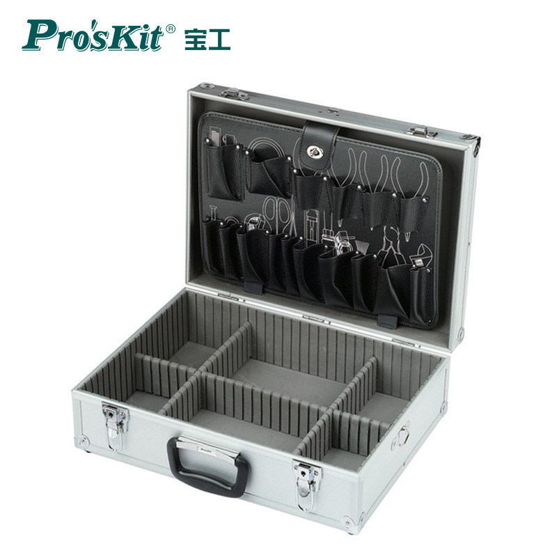 กล่องเครื่องมืออลูมิเนียมสีขาว Pro'skit 9PK-730N กล่องเก็บของอเนกประสงค์ขนาดใหญ่ กล่องเครื่องมือซ่อม