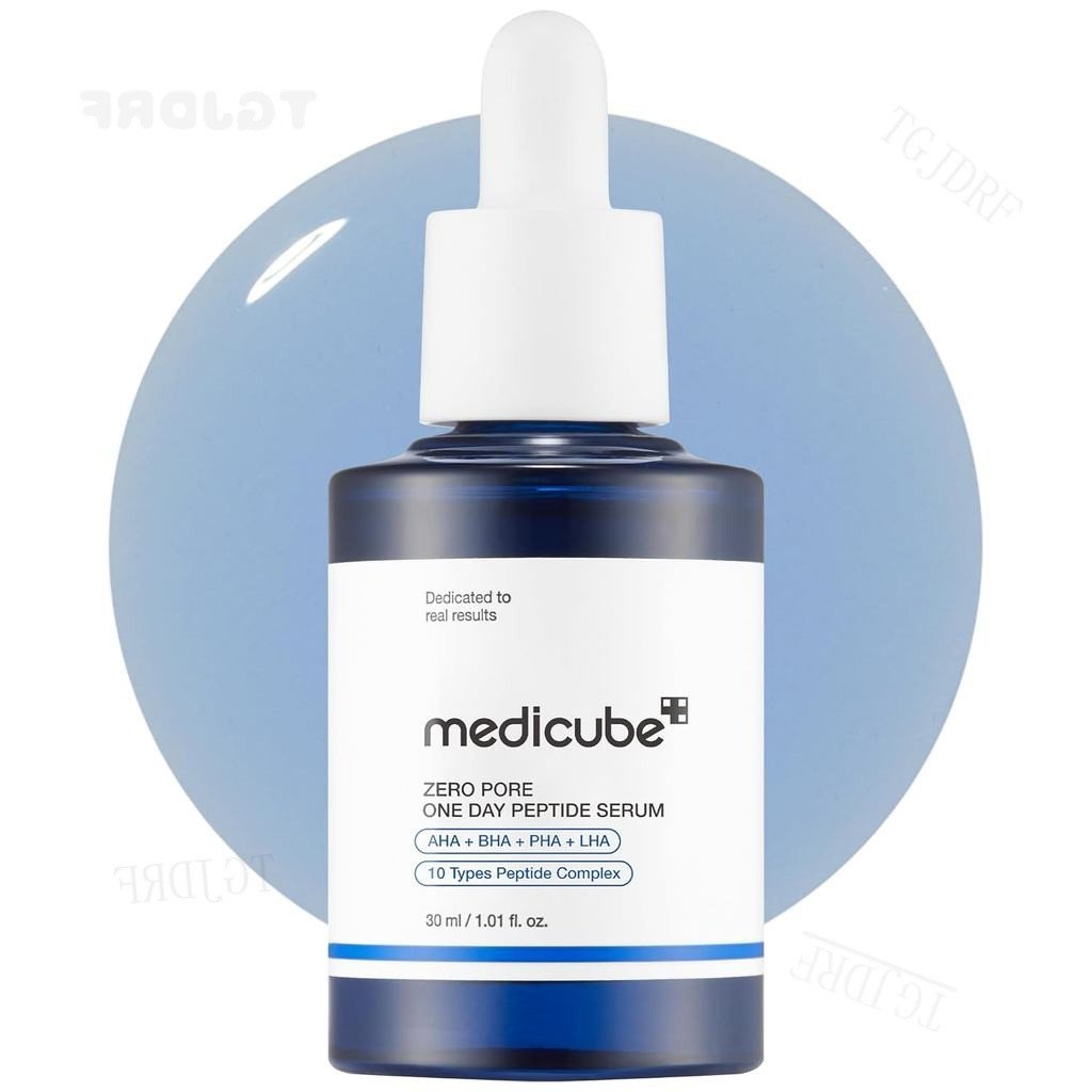 MedicubeZeroPoreOneDay10PeptideSerum | Pore-Rinning Oil-Balancing Serum | AHA, BHA, PHA, LHA+ QFME