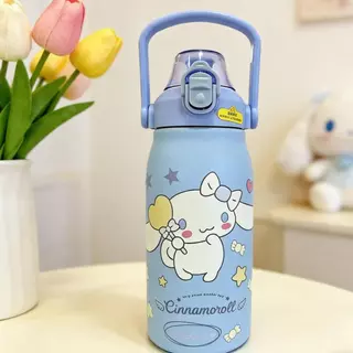 กระบอกเก็บความเย็นลายการ์ตูน เกรด 316 (หลอดยางยืด) 1200ML มีหูจับ ฉนวนกันความร้อนได้ดีมาก