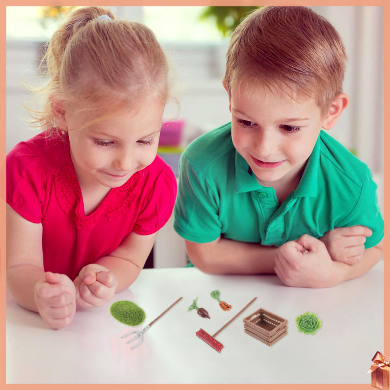 Minature House Kit อุปกรณ์ประกอบฉากฟาร์มขนาดเล็กตกแต่งสวนขนาดเล็ก