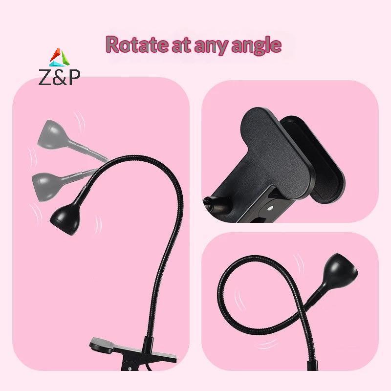 Z&P USB Powered Clip-on Nail UV LED Dryer Lamp Portable Qui Dry Gel Polish Light for Travel Nails CO