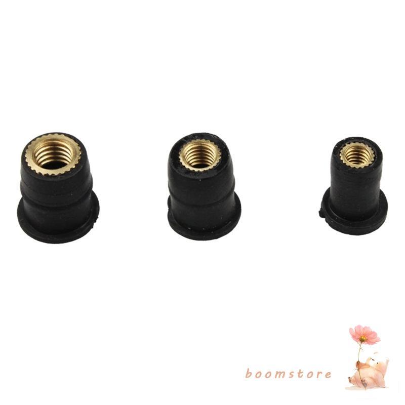 Boom 10 ชิ้นยาง WellNut M4 M5 M6 เมตริกกระจกรถจักรยานยนต์ Well Nut Wellnuts