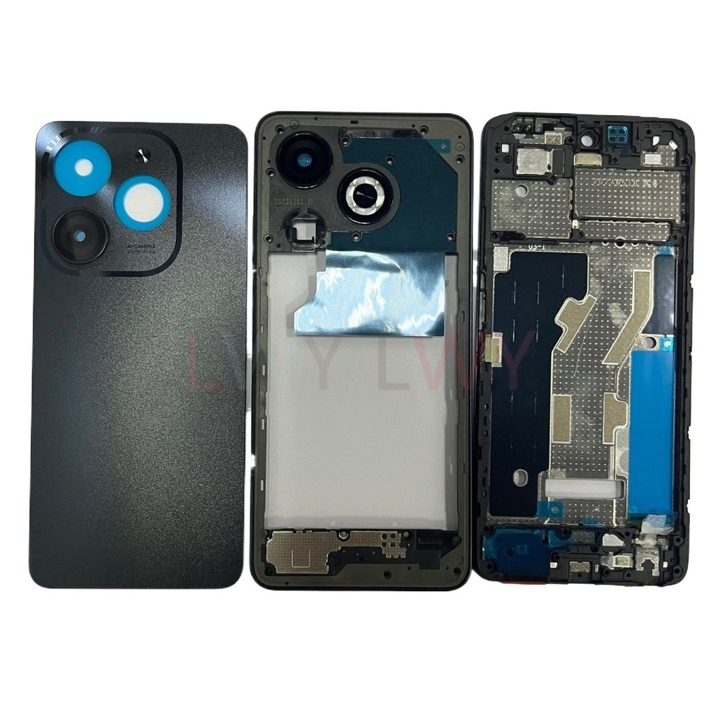 สําหรับ Infinix Smart 8 X6525 X6525b X6525C Full Housing LCD กรอบด้านหน้า + แบตเตอรี่ฝาหลังกรอบกลาง 