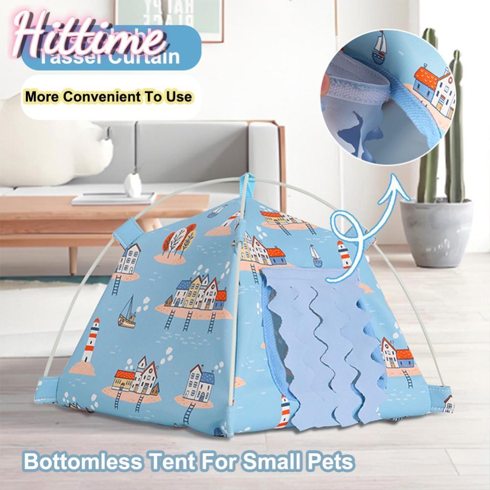 HITTIME ฤดูร้อน Breathable Bottomless เต็นท์สัตว์เลี้ยง Hut สัตว์เล็ก Hideout Shelter หนูแฮมสเตอร์ G