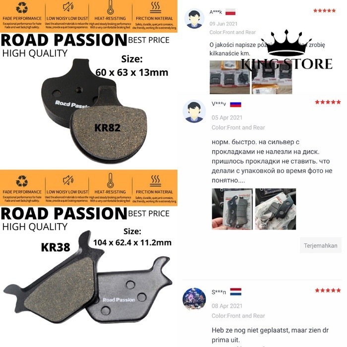 HARLEY DAVIDSON FXD FXST ผ้าเบรคหน้าและหลัง