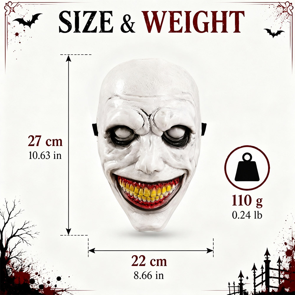 Possessed Demon Mask with Bloody Teeth - Horror Party Costume Accessory