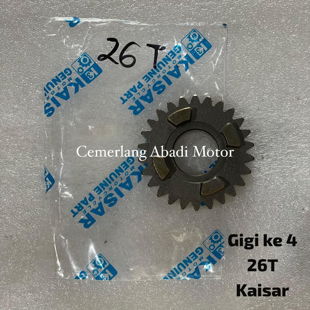 26T ke-4 Gear As Transmission Countershaft Kaisar XP Triseda Original Kaisar Motor 3 ล้อ [CAM SMG] (