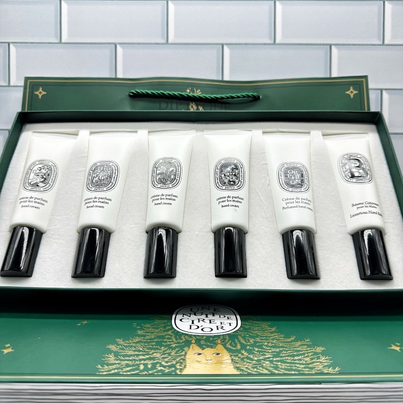 Diptyque Hand Cream 45ml*6 ชุดหกชิ้นสําหรับยกกระชับและให้ความชุ่มชื้นแบบพกพาและป้องกันกลิ่น