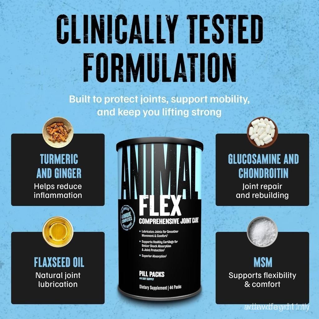 Animal Flex - Glucosamine Chondroitin Joint for Women Men ผสมผสานกับขมิ้น MSM โบสเวลล์ia สําหรับกระด