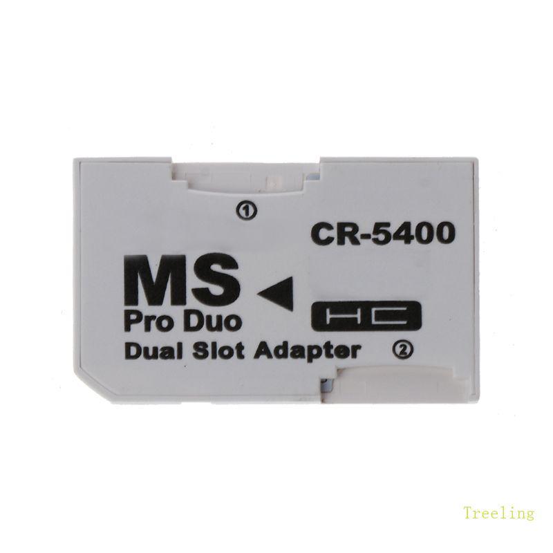 Treeling TF to Memory Stick MS สําหรับ Duo สําหรับ 1000 2000 3000 การ์ด Dual 2 Slot อะแดปเตอร์แปลง C