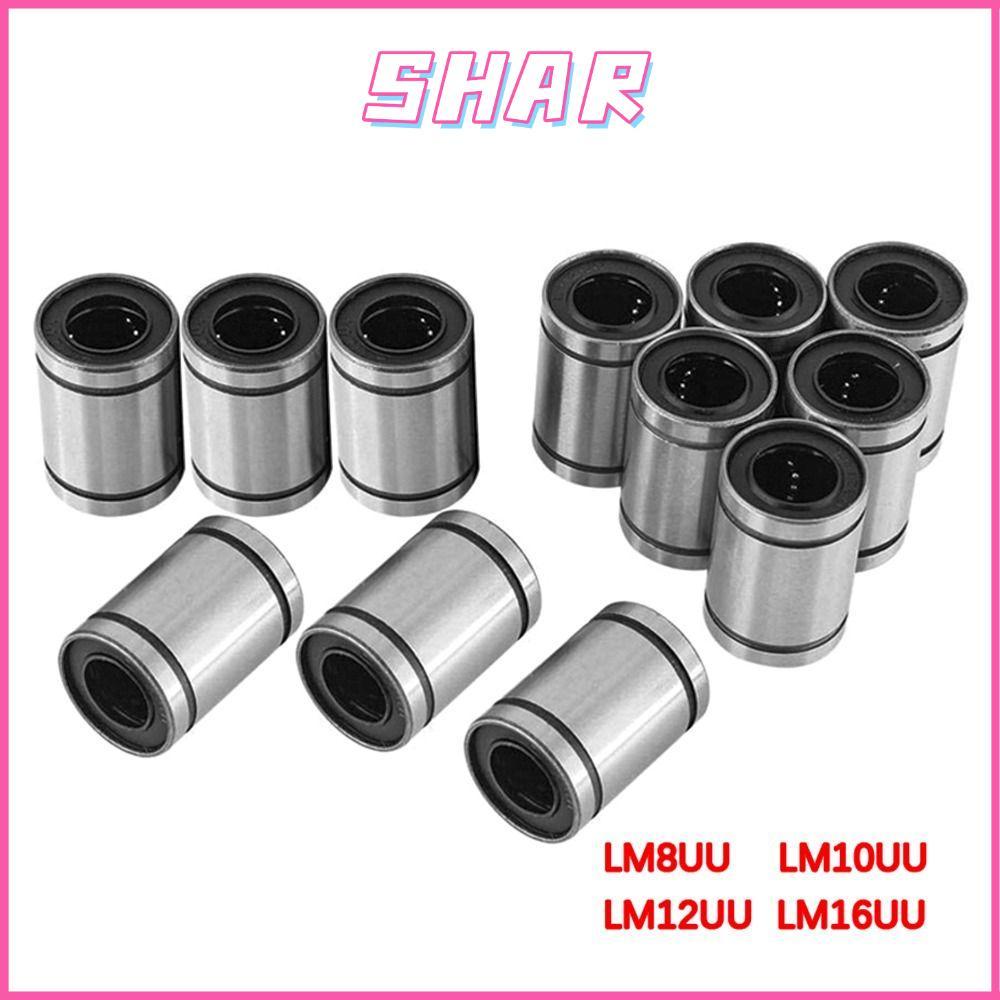 SHAR บูชเหล็กทนทานสําหรับเครื่องพิมพ์ CNC Part LM3UU LM4UU LM5UU LM6UU