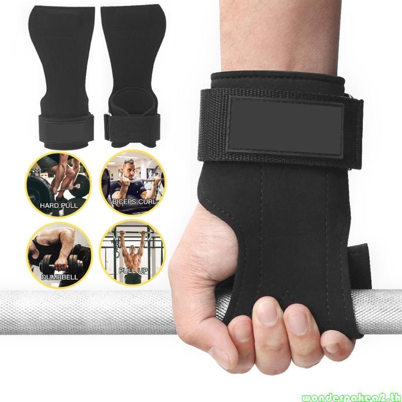 Wonderpakea2 Pull up Gym Fitness Training ออกกําลังกายข้อมือห่อรองรับสายรัดยกน้ําหนัก Nonslip Paddin