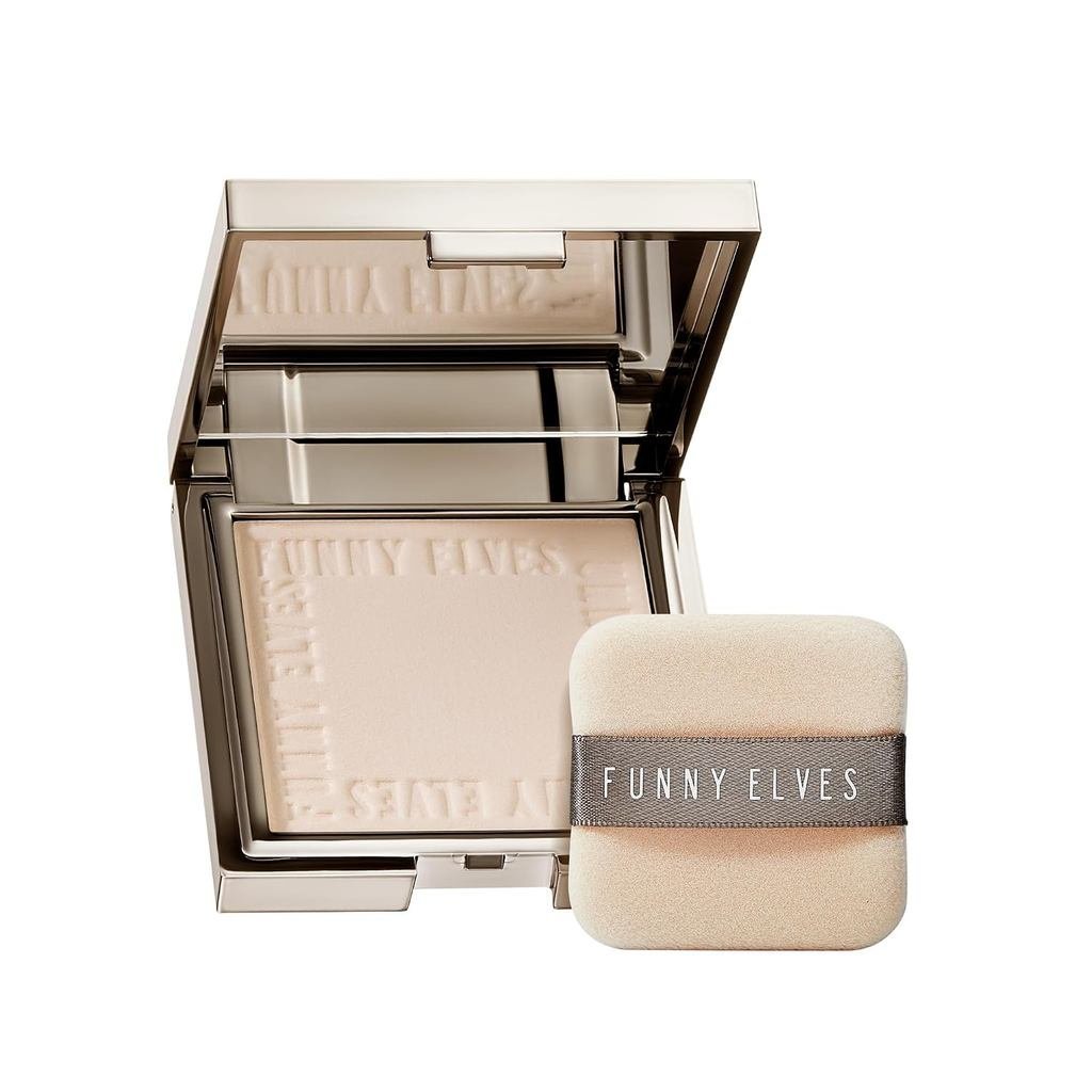 FunnyElves3DSt-Fixing Powder, แป้งคอนซีลเลอร์, ควบคุมความมันยาวนาน, รูขุมขนเบลอ, เหมาะสําหรับทุกสภาพ
