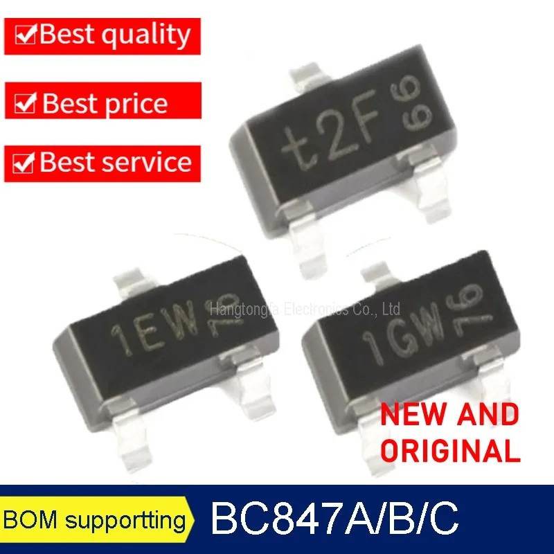 50PCS PMBT3904 3906 2222 2907 BAT54 BAT54A BAT54C S BC847 857 เครื่องหมาย L4W WV3 WW1 WV4 A1W T2P SO