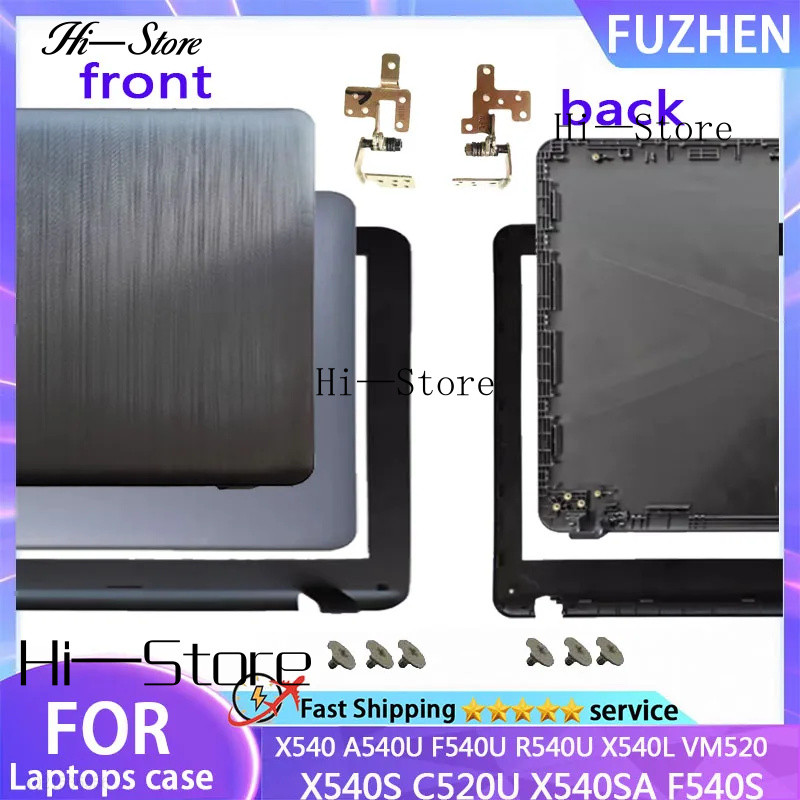 ใหม่สําหรับ X540 A540U F540U R540U X540L VM520 X540S C520U X540SA F540S LCD ฝาหลัง/กรอบด้านหน้า/บานพ
