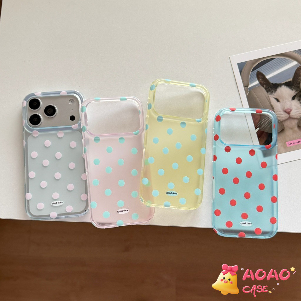 ซองมือถือพิมพ์ลายจุดสี ผิวขรุขระ เหมาะกับ iPhone 17 Pro Max 15 Pro 17 14 16 Plus 12 Xs Max 17 Air Xr 7 11 8 Plus X 13