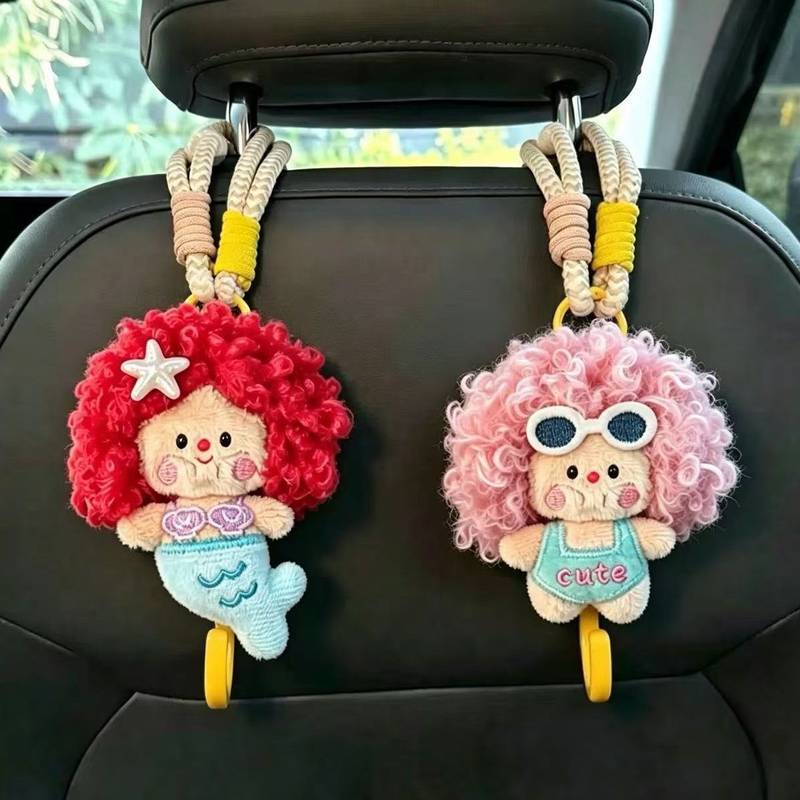 Afro Girl Car Hook Creative Car Hook Car Organizer Car Seat Back Row Storage Hook Fnfn