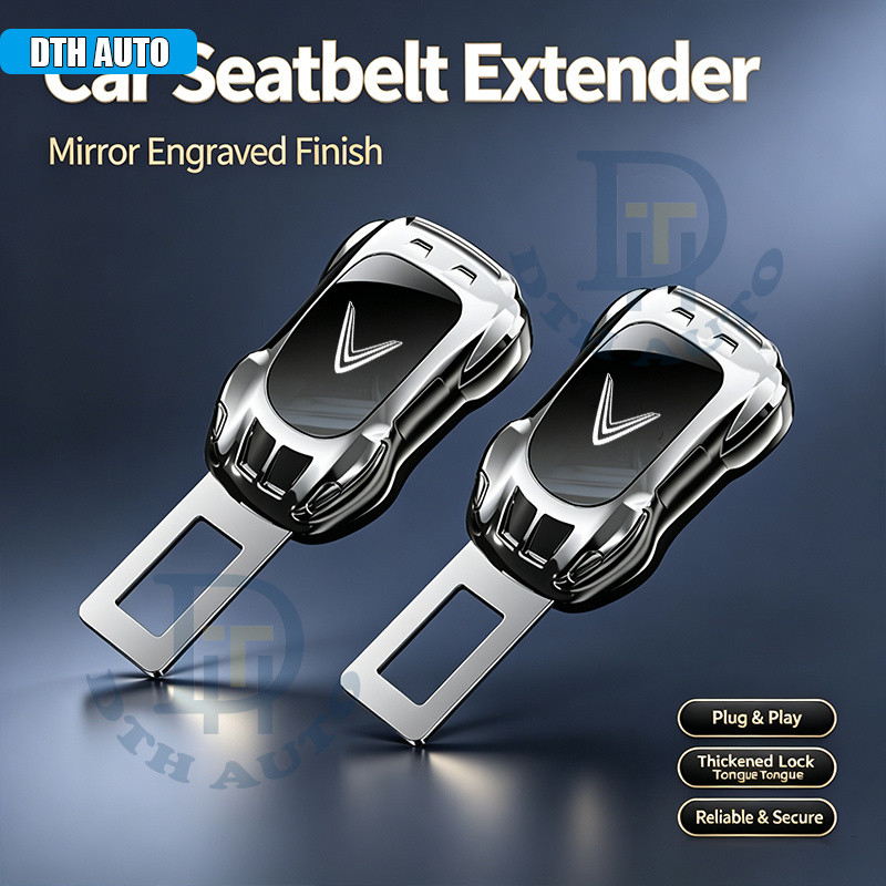 DTH 2 ชิ้นเข็มขัดนิรภัย Extender Universal Car Seat Belt Extension Buckle Comfort Fit สําหรับ Vinfas