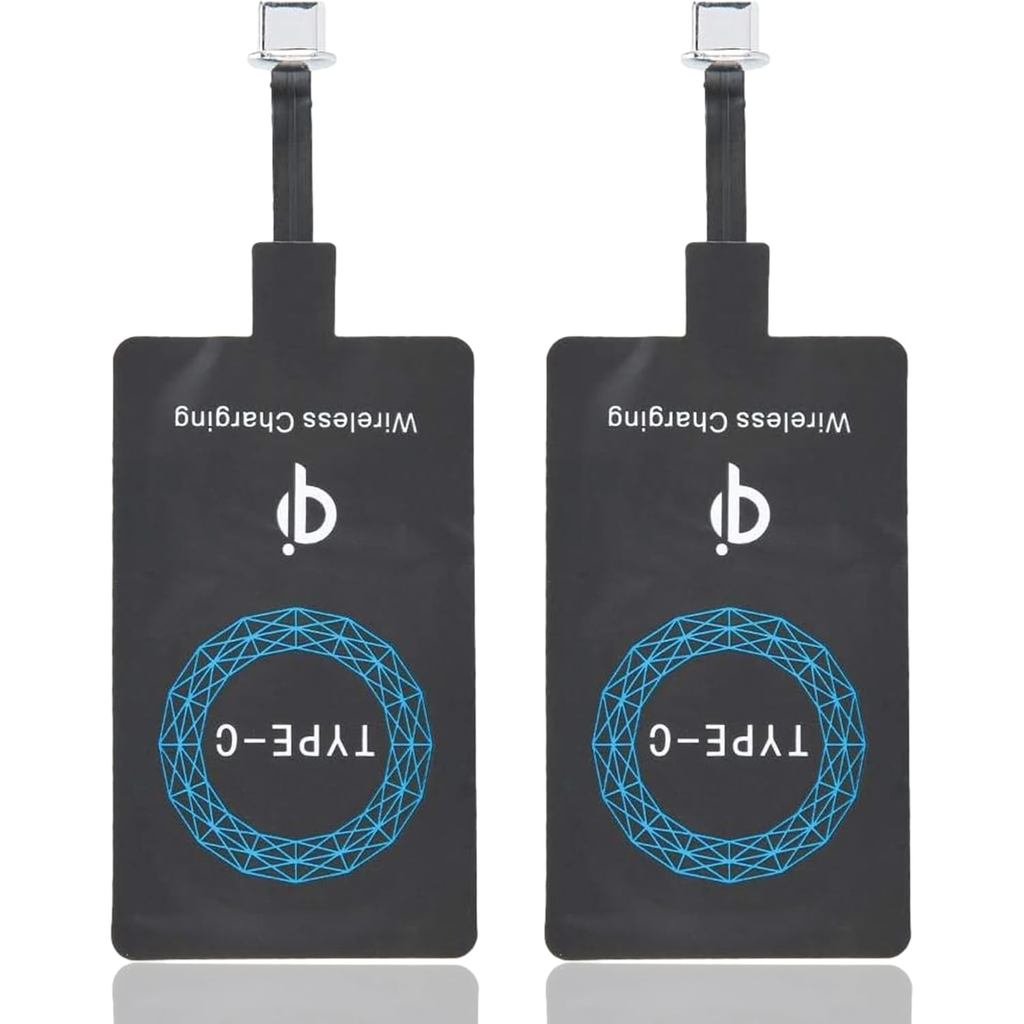 2 ชิ้น Universal Ultra Slim Type C Charger โมดูลรับสัญญาณการชาร์จ, ตัวรับสัญญาณ Qi เหมาะสําหรับโทรศั