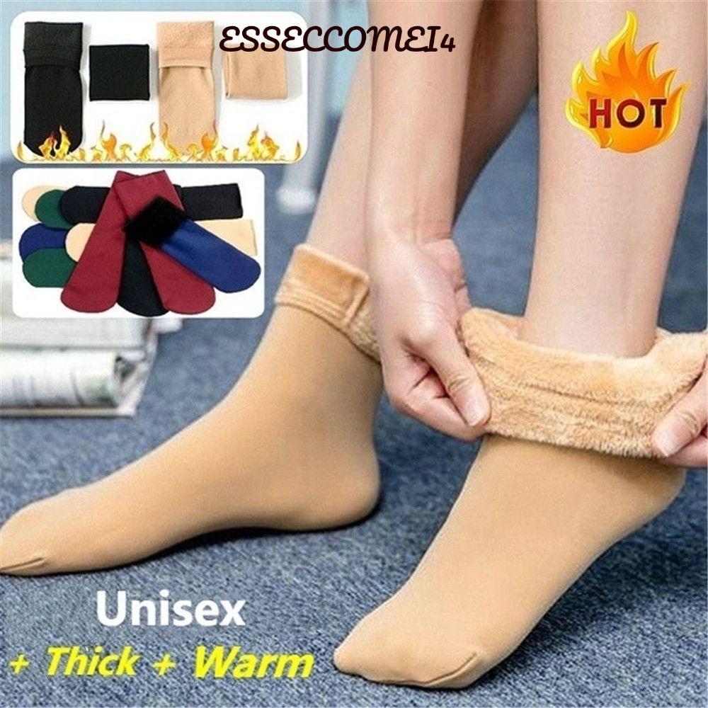 ESSECCOMEI4 Snow Socks Thermal Wool Women Mens Snow Boots Sleeping Socks